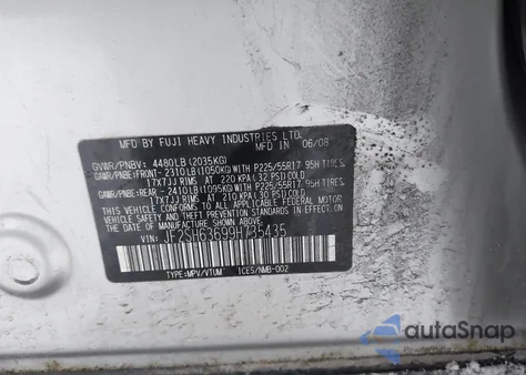 2009 Subaru Forester 2.5X из США, поврежденный, VIN JF2SH63699H735435